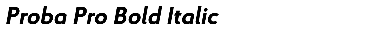 Proba Pro Bold Italic